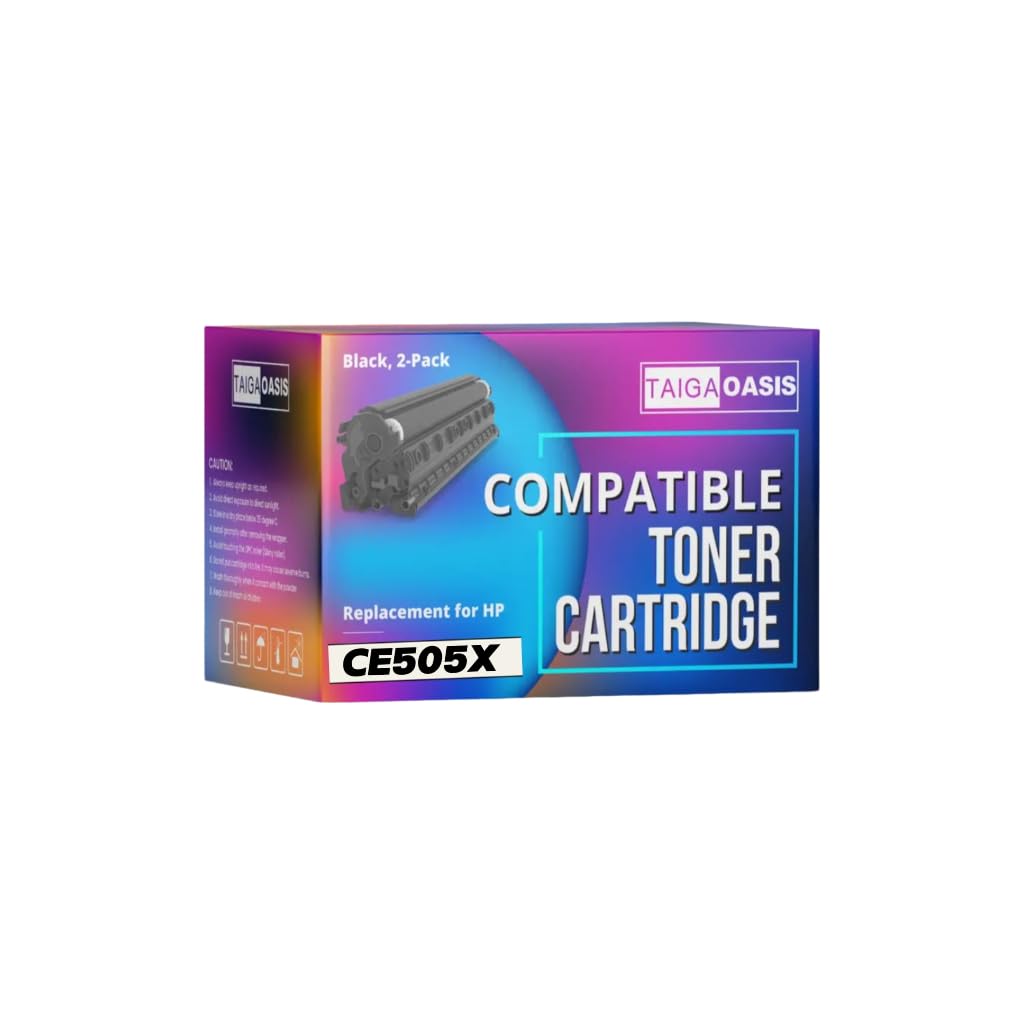 TAIGAOAIS Compatible Toner Cartridge Replacement for CE505X CF280X 80A CF280A PRO400 M401A M401D M401N M401DNE MFP M425DN (Black, 2-Packs)