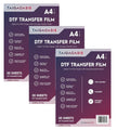 TAIGAOASIS DTF Transfer Film A4-90 Sheets, Anti-Static, Direct to Film with Double Matte Finish - 10X Coating for Brighter, Clearer, Durable Images